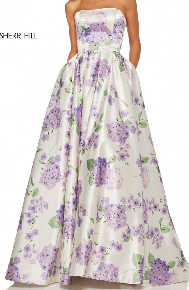 Strapless Sherri hill floral ballgown size 18